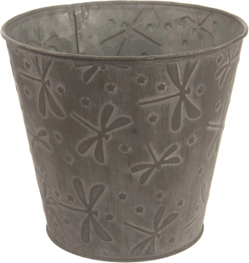Dekorativ metalblomsterpotte med vægtmotiv, grå 15 × 15 × 13 cm