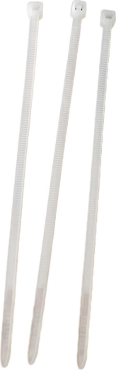 Nylonkabelbindere hvide 400 × 4,8 mm (50 stk)