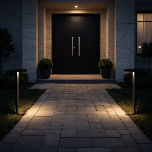 Solcelle-havelampe LED-stander med skumringssensor 55 cm, sæt med 2 stk.