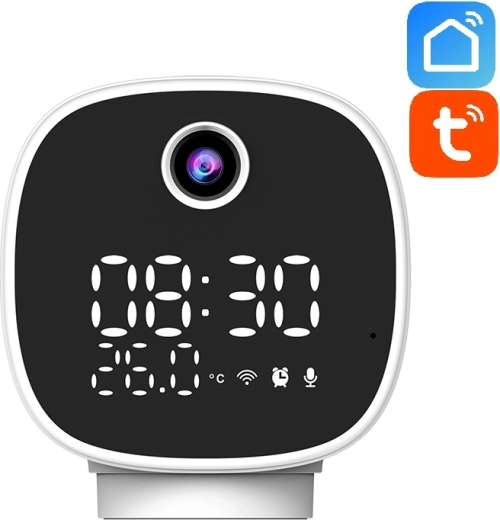 Solight Wi‑Fi-kamera til hjemmet med natlys og ur