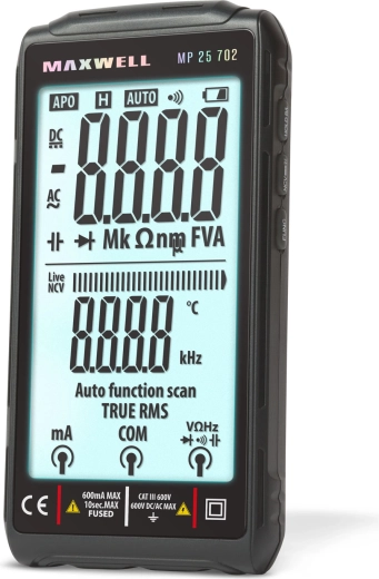 Automatisk digitalt multimeter med 4,2" TFT-display og USB-C-opladning