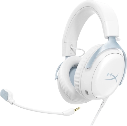 Gamingheadset HyperX Cloud III hvid-blå