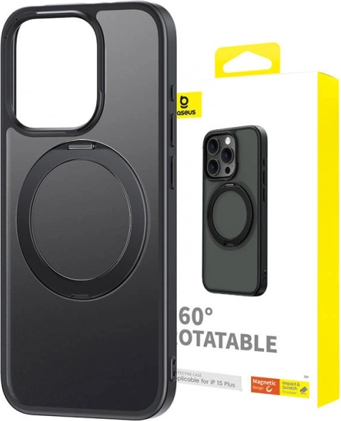 Magnetisk etui Baseus CyberLoop til iPhone 15 Plus sort