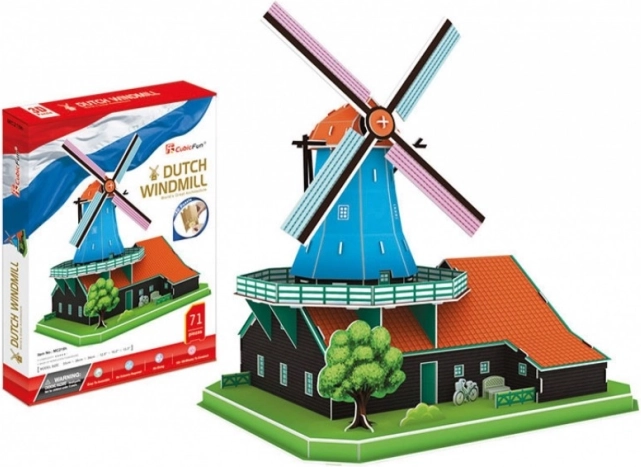 CubicFun 3D-puslespil hollandsk vindmølle 71 dele