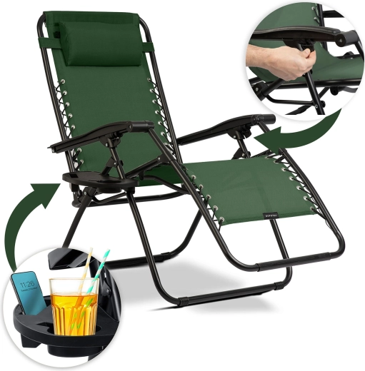 Praktisk sidebord med holder til drik og telefon