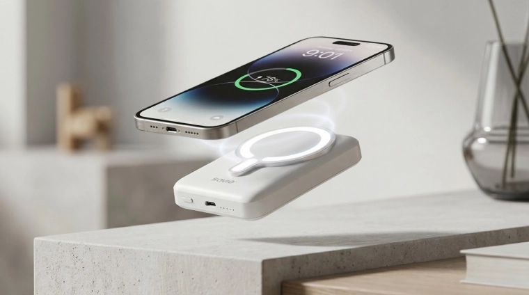 Trådløs Qi op til 15 W og hurtig USB‑C PD