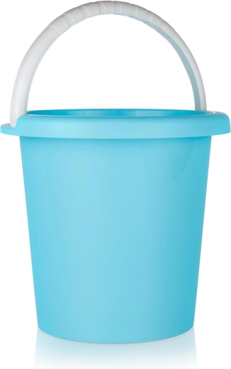 Plastspand 10 l med hældetud, turkis