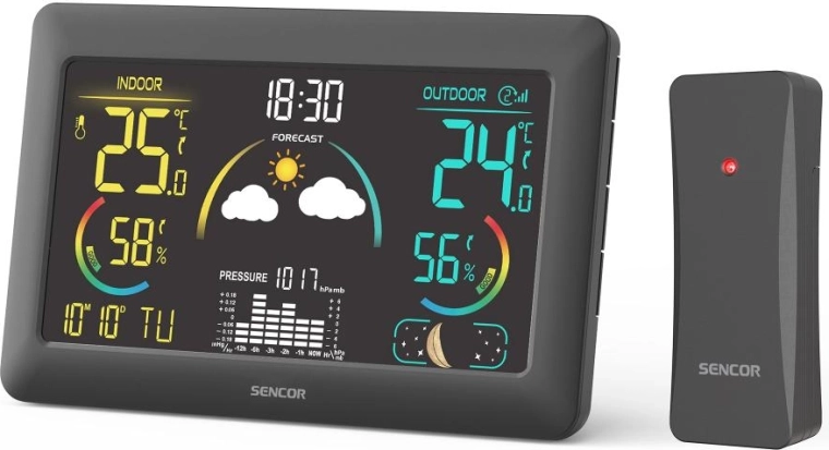 Vejrstation Sencor SWS 4900 med trådløs sensor