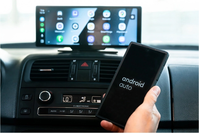 Trådløs Apple CarPlay og Android Auto
