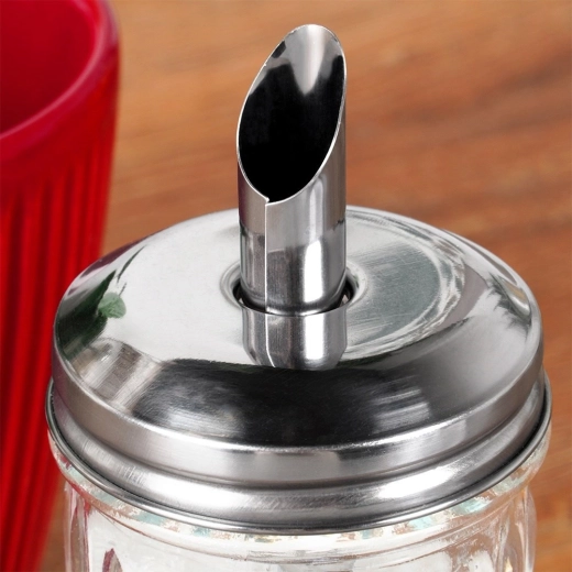 Rustfrit låg med skruegevind