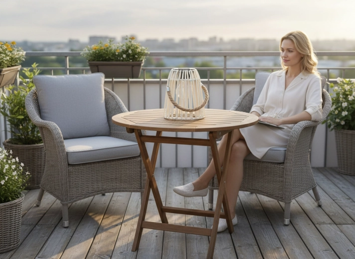 Stilfuld atmosfære på altan og terrasse