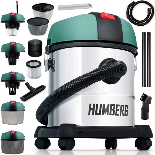 Humberg industristøvsuger til våd- og tørstøvsugning 20 l 1200 W