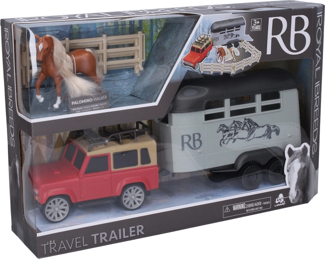 Royal Breeds hest med bil, trailer og indhegning