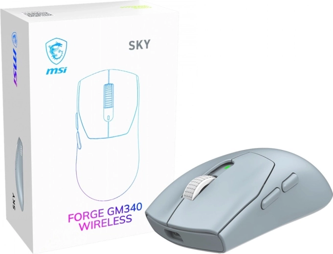 MSI Forge GM340 Wireless Sky trådløs gamingmus