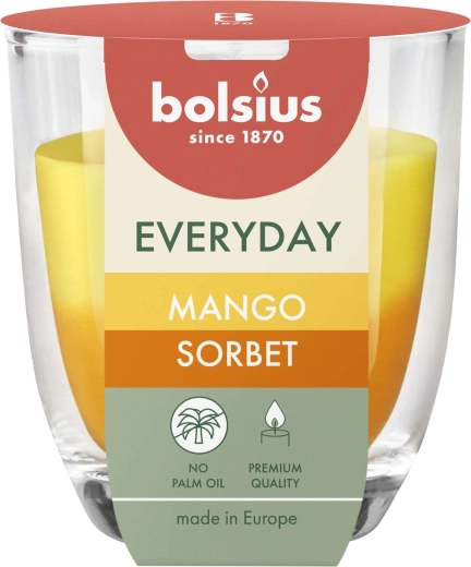 Duftlys i glas mango sorbet 8 × 7 cm, op til 24 t