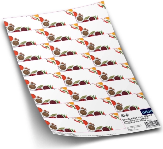 Rektangulære tomme krydderietiketter – 23 stk.