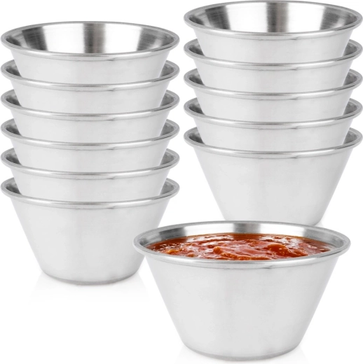 Stålskåle til dip Vilde 90 ml, 12 stk.