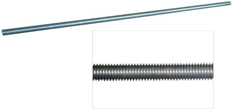 Gevindstang M14 galvaniseret DIN 975, styrkeklasse 4.8, 1 m