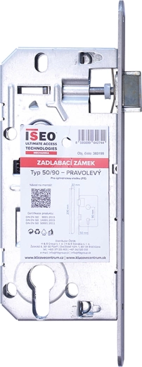 Indstikslås med cylinder ISEO 90/50/22/230 højre/venstre