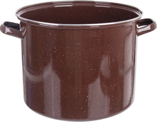 Brun emaljeret gryde 32 cm, 20 l