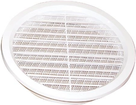 Ventilationsrist i plast med net, diameter 125 mm – Hvid