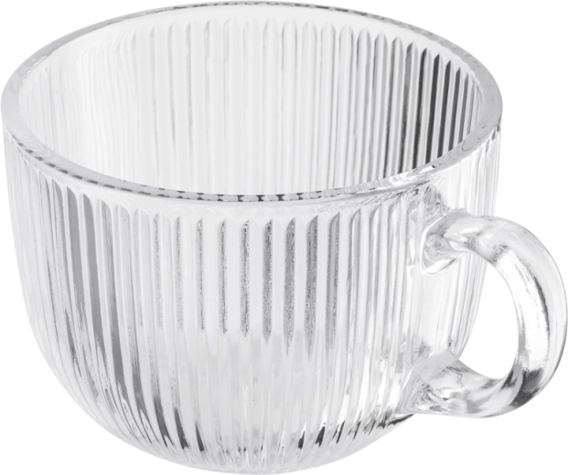 Ribbet glas for et mere sikkert greb