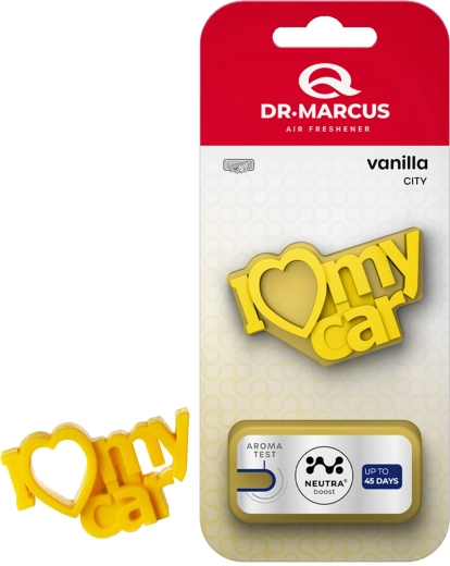 Dr. Marcus City I Love My Car Vanilla luftfrisker til bilen
