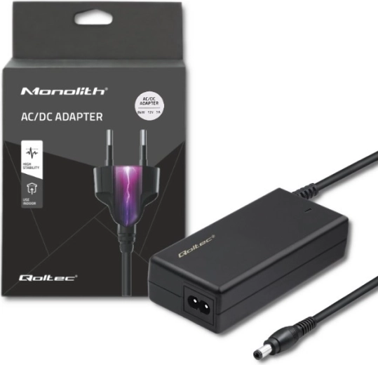 Qoltec netadapter 84 W 12 V 7 A med stik 5,5 × 2,5 mm