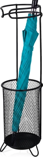 Sort metalparaplystativ 18 × 50 cm - 1 stk.