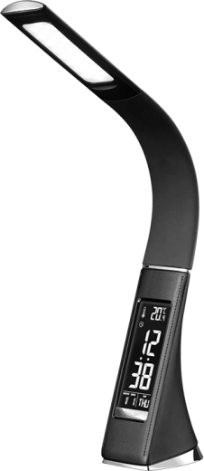 Solight LED-bordlampe med display 6 W 4100 K sort