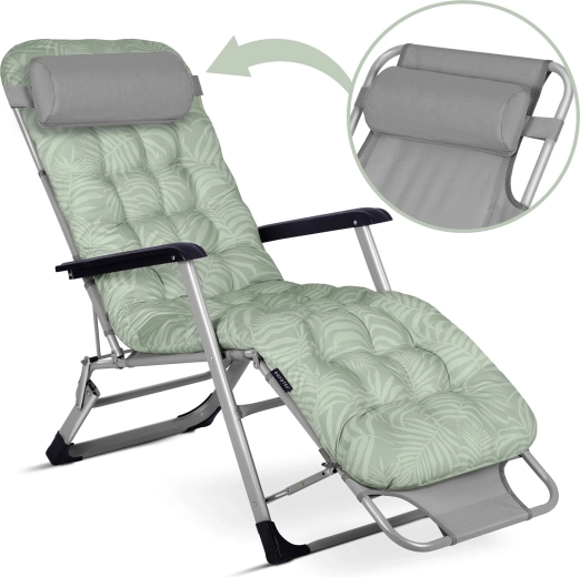 Tykt, blødt sæde med nakkepude