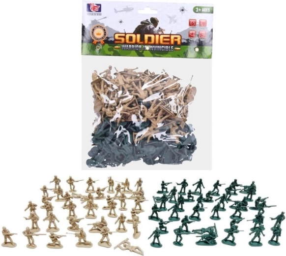 Sæt med soldaterfigurer - 200 stk.