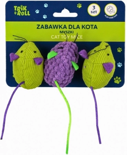 Katte-legetøj mus 3 stk.