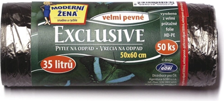 Affaldsposer Exclusive 35 l sorte 50 stk.