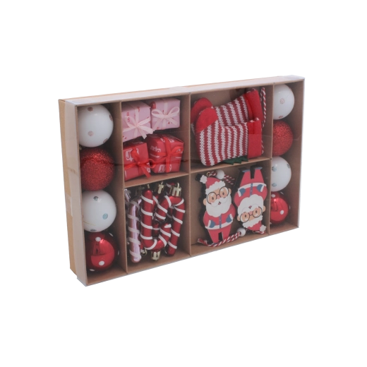 Komplet mix af pynt for øjeblikkelig juleeffekt