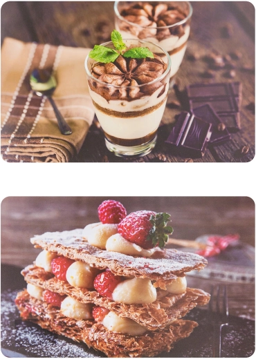 Plastik dækkeserviet Sweet break 43 × 28 cm, mix af dekorer