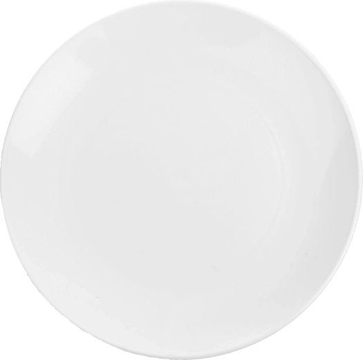 Flad plasttallerken hvid 22,5 cm