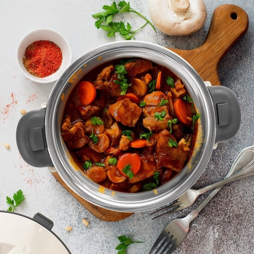 Indsats i rustfrit stål for langvarig temperaturholdning