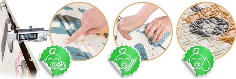 Tykkelse 1 cm for bløde fald og trygge skridt