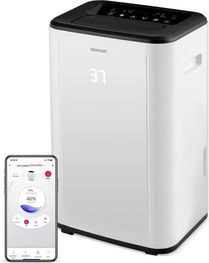 Sencor SDH 3028WH smart mobil affugter 30 l med Wi-Fi