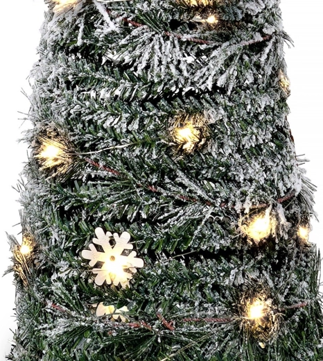 Varmt lys fra 40 LED med timerfunktion