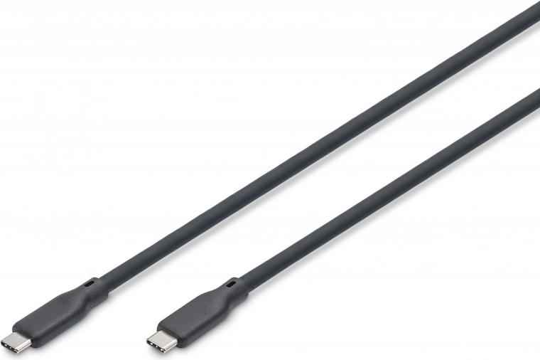 Silikone USB-C til USB-C kabel 2 m, USB 3.2 Gen2 4K 100W, sort