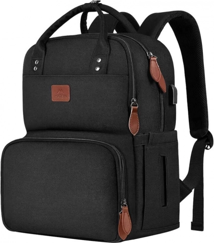 Matein computerrygsæk med USB-port 15,6'' sort