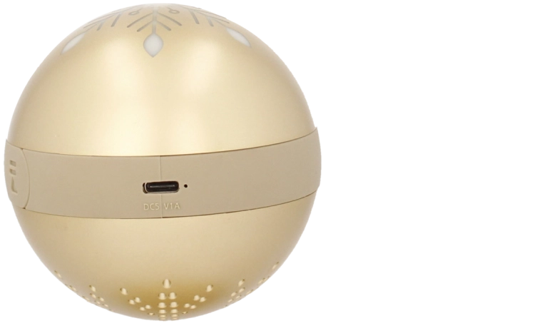 Julepynt til træet med Bluetooth-højttaler, guld 8,5 × 8,5 × 9,5 cm - 1 stk.