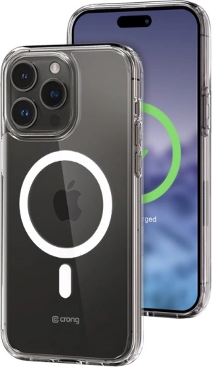 Gennemsigtigt MAG Cover etui til iPhone 15 Pro Max med MagSafe