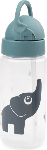 Done by Deer flaske med sugerør Elphee blå 350 ml