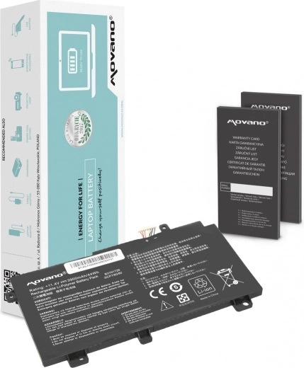 Movano-batteri B31N1726 til Asus FX504-, FX505- og FX80G-bærbare (3900 mAh / 44 Wh)