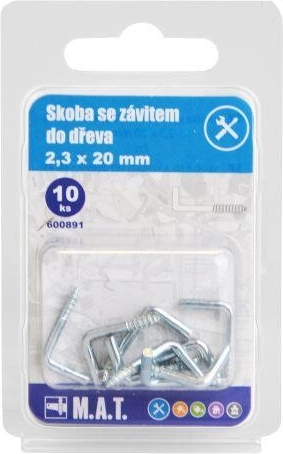 Skruering til træ 20 × 2,3 mm, galvaniseret (10 stk.)