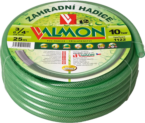Havevandslange 3/4" 50 m transparent lysegrøn PVC TRA ZE