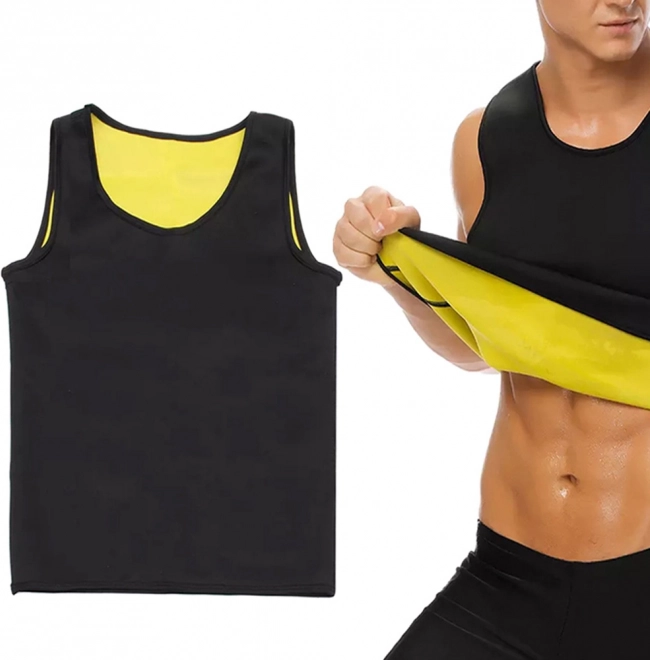 Herre neopren fitness T-shirt til vægttab – størrelse L